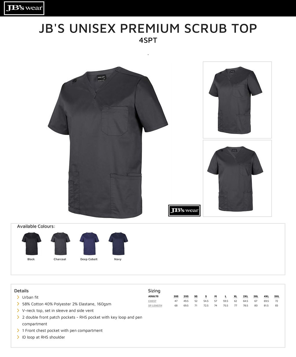 Thumbnail: JB'S 4SPT Men's Premium Scrub Top