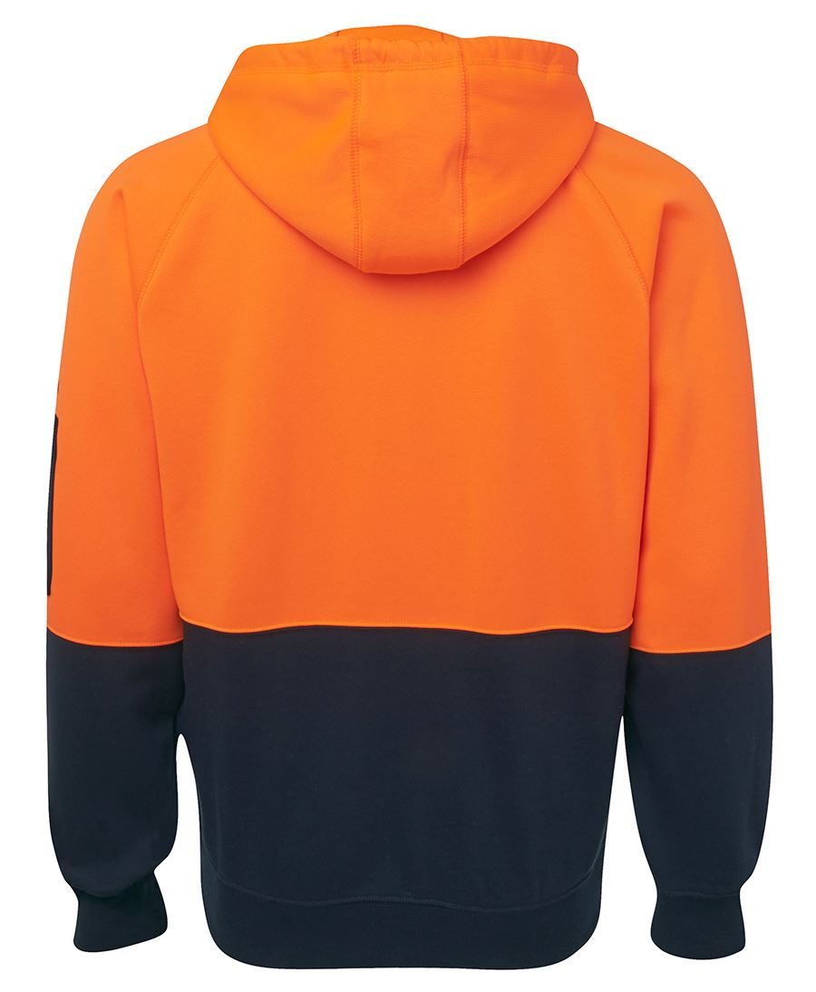 Thumbnail: JB's 6HVH Men's Hi Vis Full Zip Fleecy Hoodie