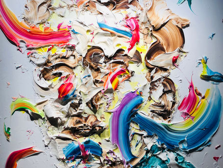 Yann Houri's thick, flowing abstraction of human emotions.