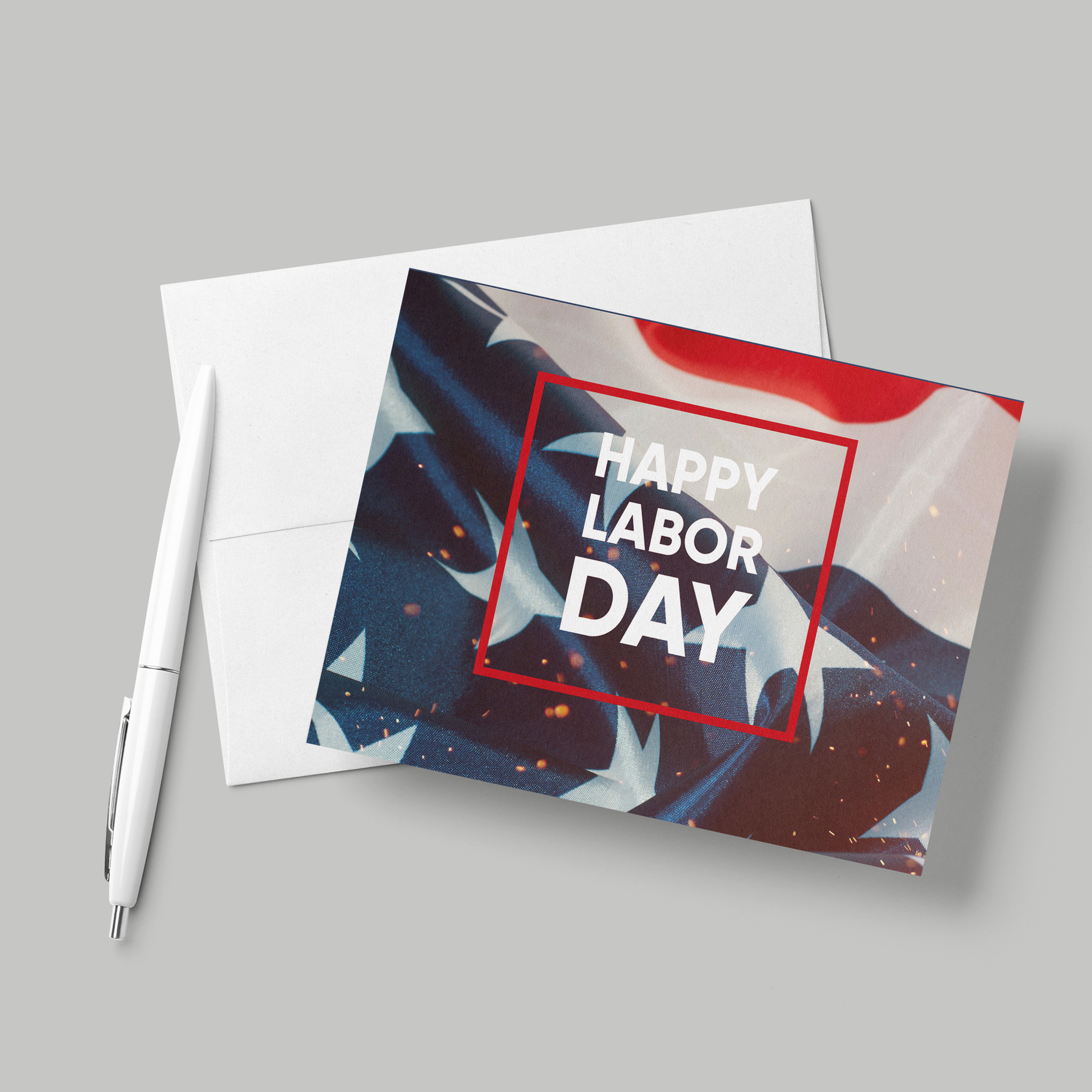 Red Framed Flag