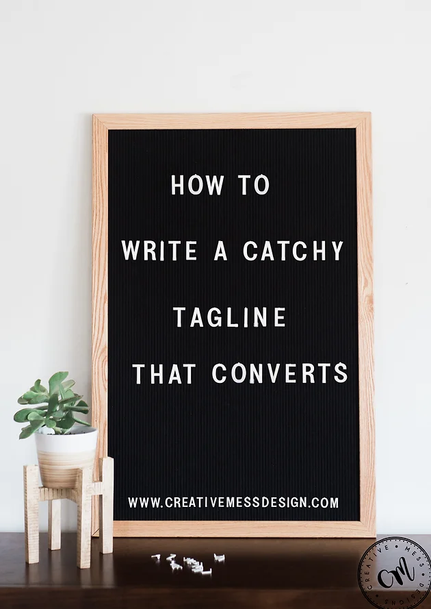 how to write a catchy tagline brand design ct creative mess