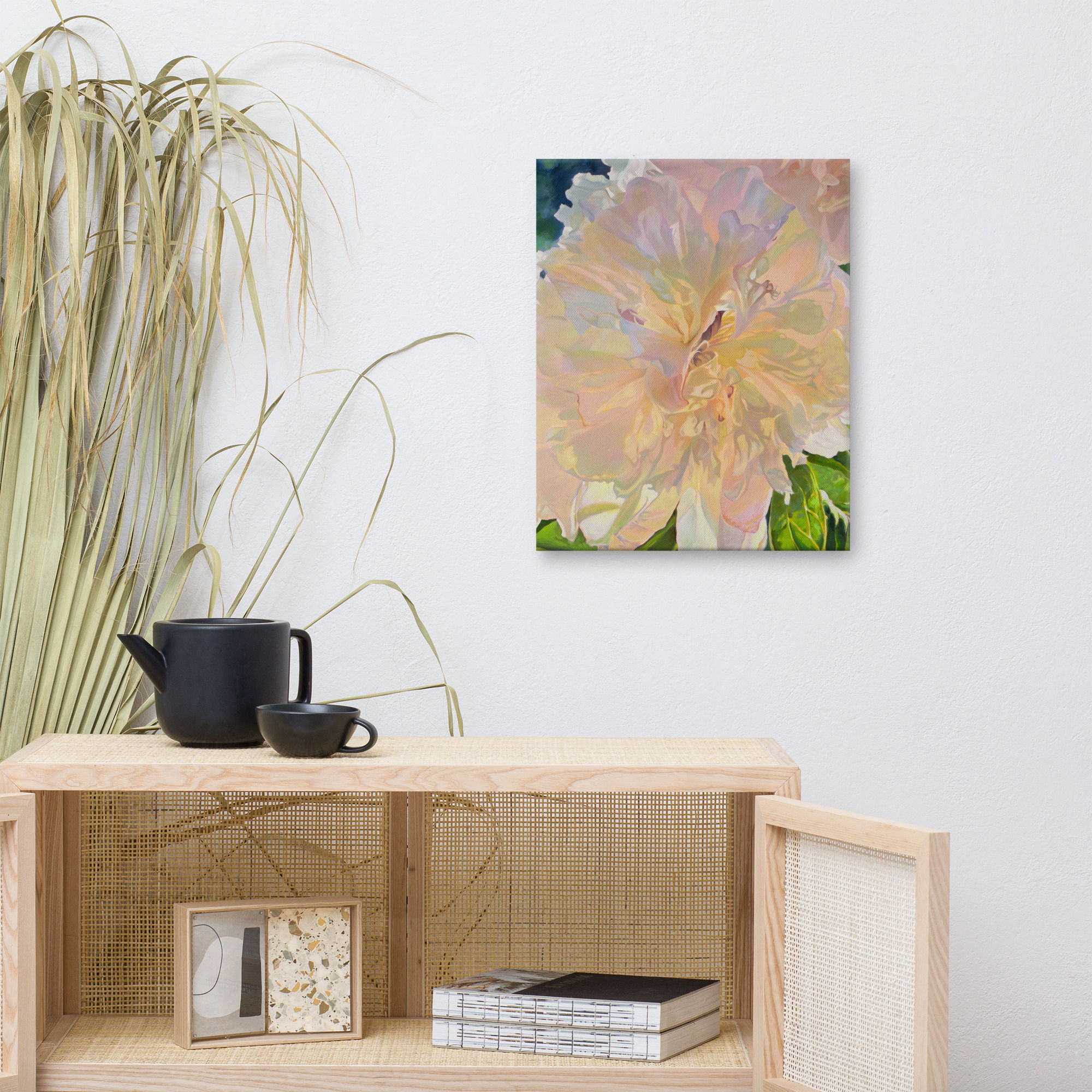 Petit Bloom canvas reproduction of a light flower