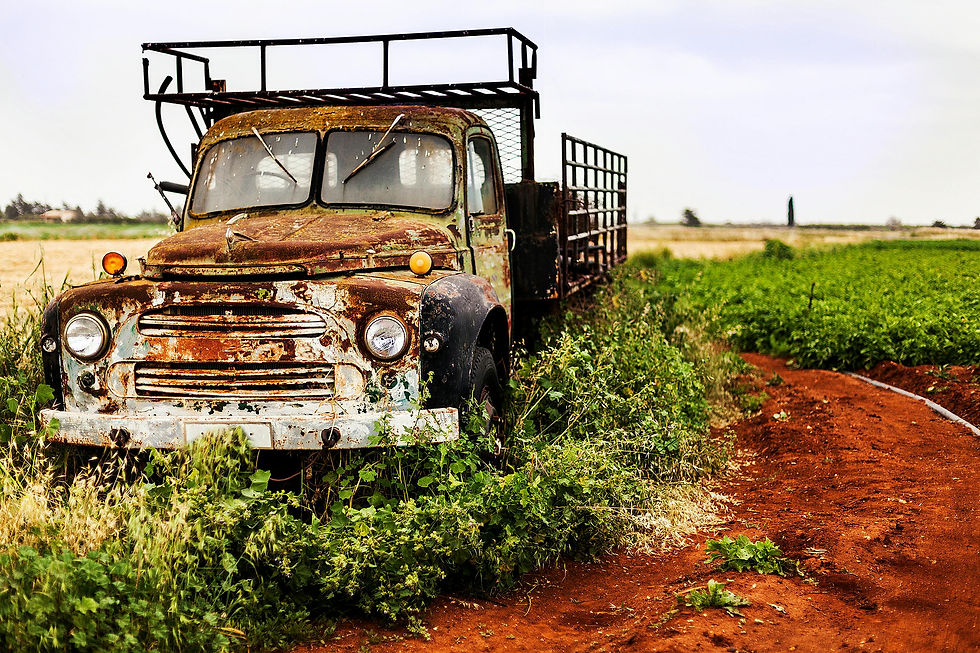 rust on a stainless steel truck