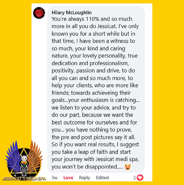 Hilary's Review for Jessicat's Medi Spa Treatments