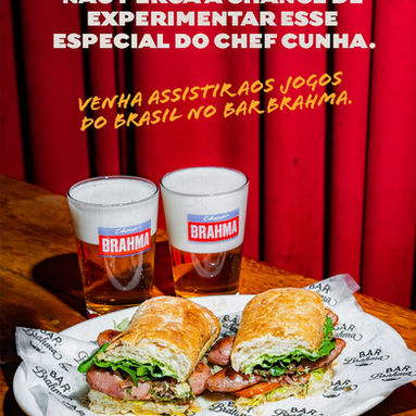Perdigão e Bar Brahma elevam a experiência dos torcedores com lanche clássico dos estádios e chopp gelado