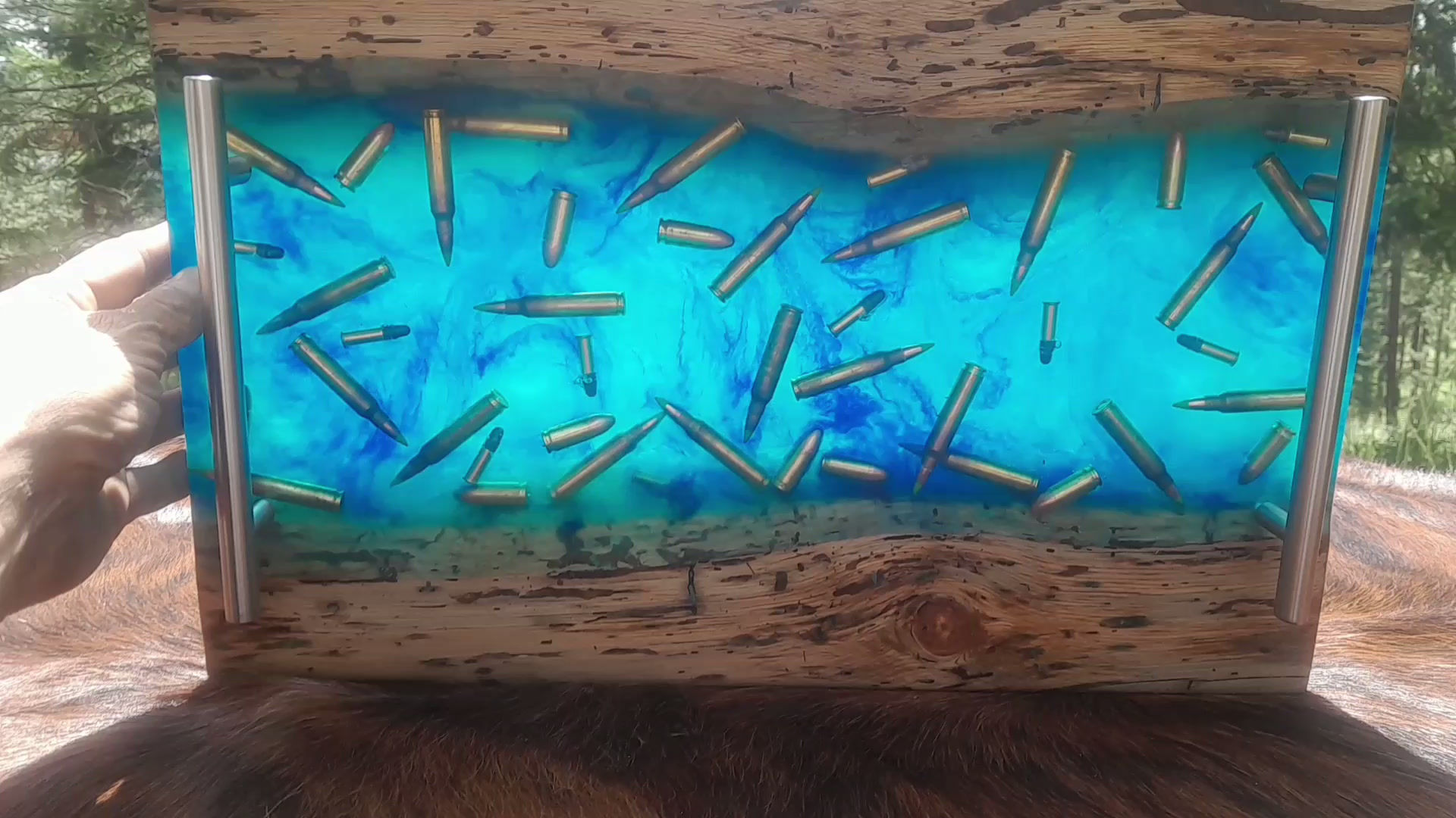 BAD COWBOY RUSTIC FURNITURE Montana Bullet Cutting Board