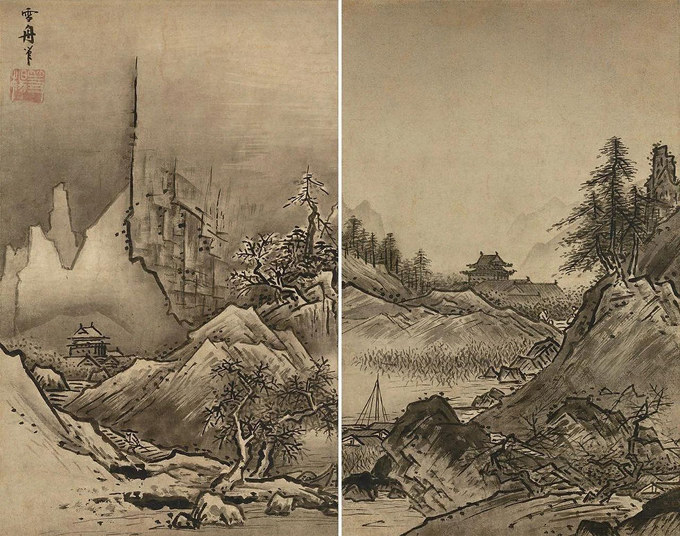 雪舟《秋冬山水図》