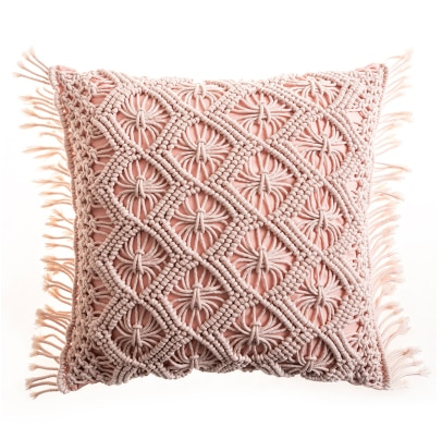 round macrame pillow