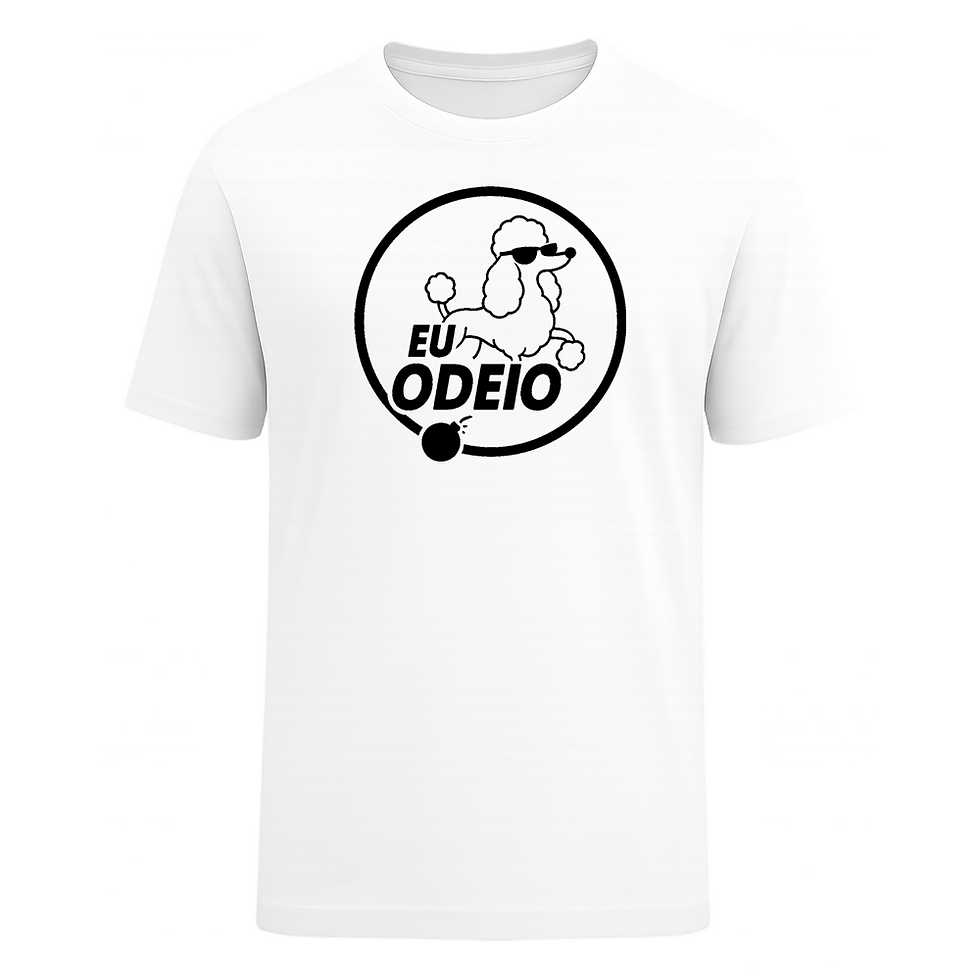 Miniatura: Camiseta Unissex “Eu Odeio Poodle” (Logo Oficial)