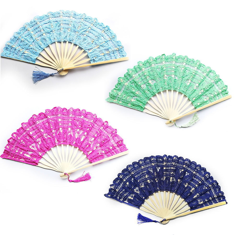 Lace Bamboo Folding Hand Fan