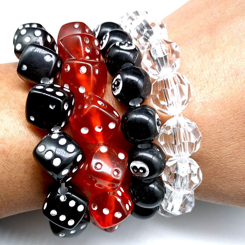 clear dice Bracelet gift