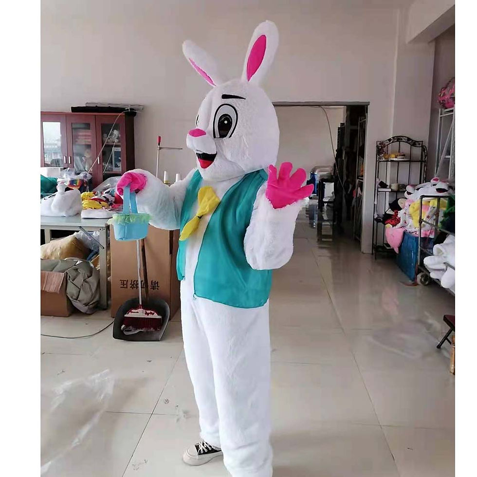 wear walking mascot costume for easter party