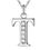 Thumbnail: Letter T silver Necklace for girl