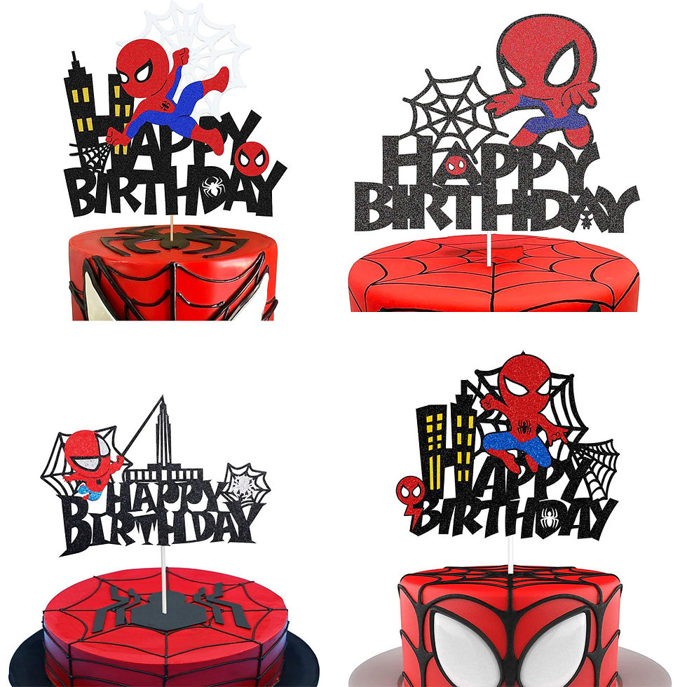 spider man happy birthday cake toppers