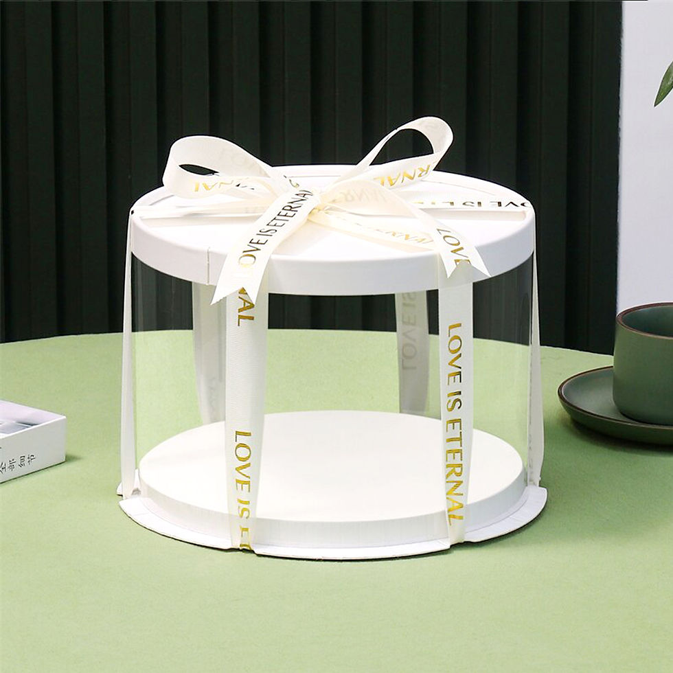Thumbnail: ribbon white cake box