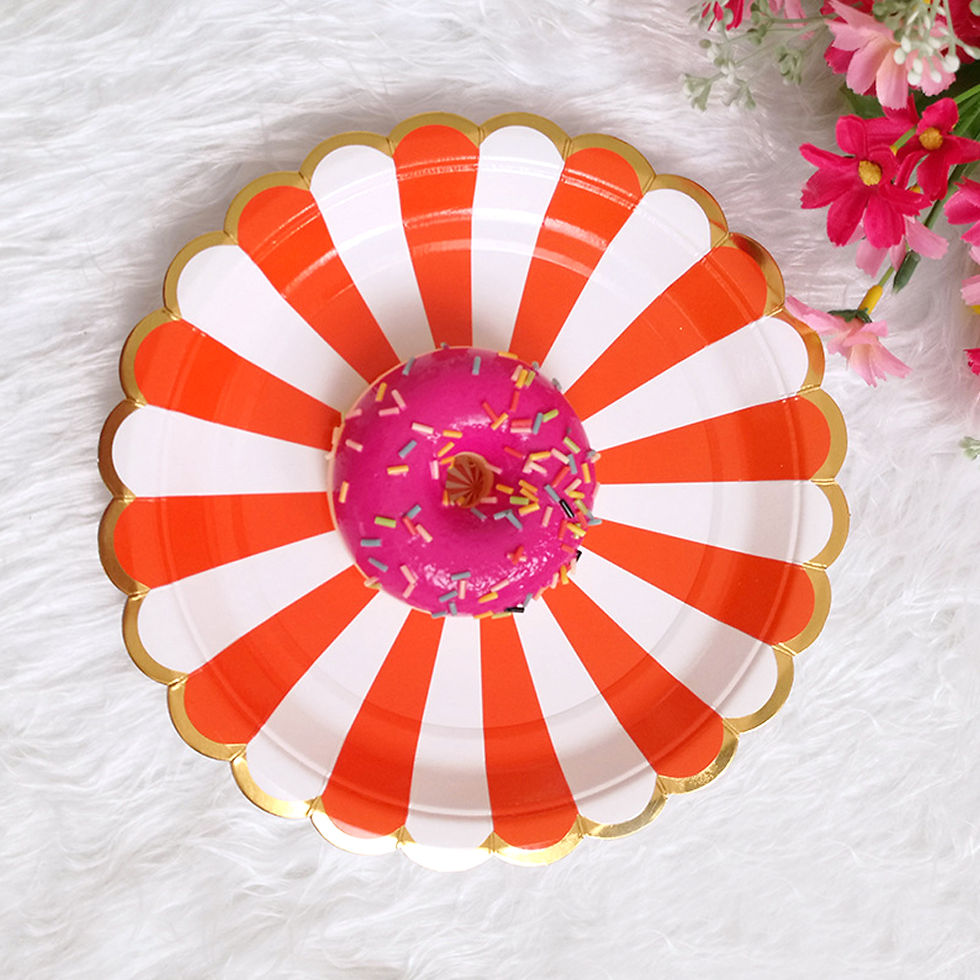 Thumbnail: 8 pcs/pack 7 inch 9 inch Disposable Paper Plate Cake Sweet Dessert Plates