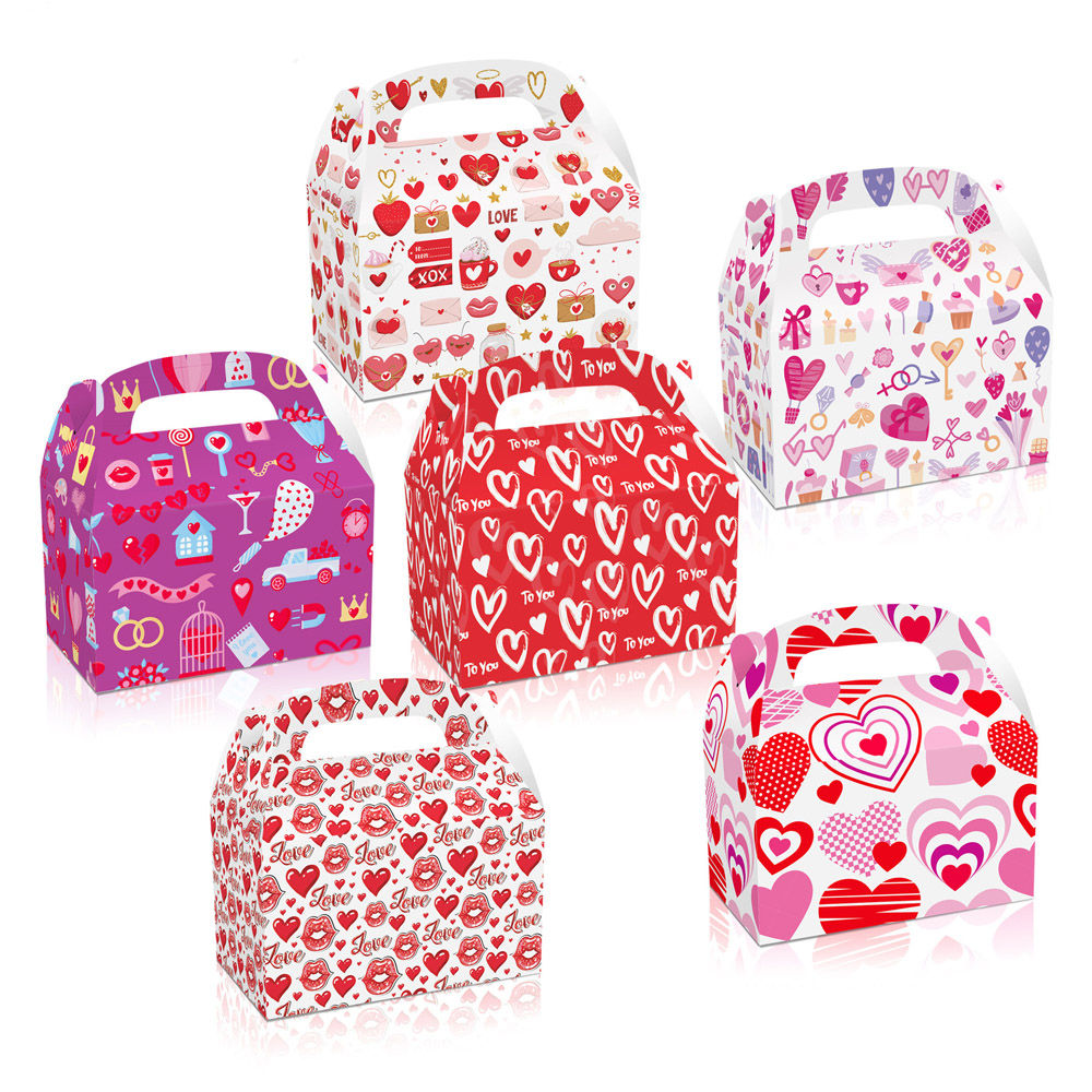 valentine's day party paper handle gift box