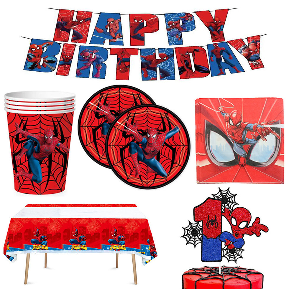 Thumbnail: Spiderman Paper Number Cake Topper Decor for Kids Happy Birthday Party