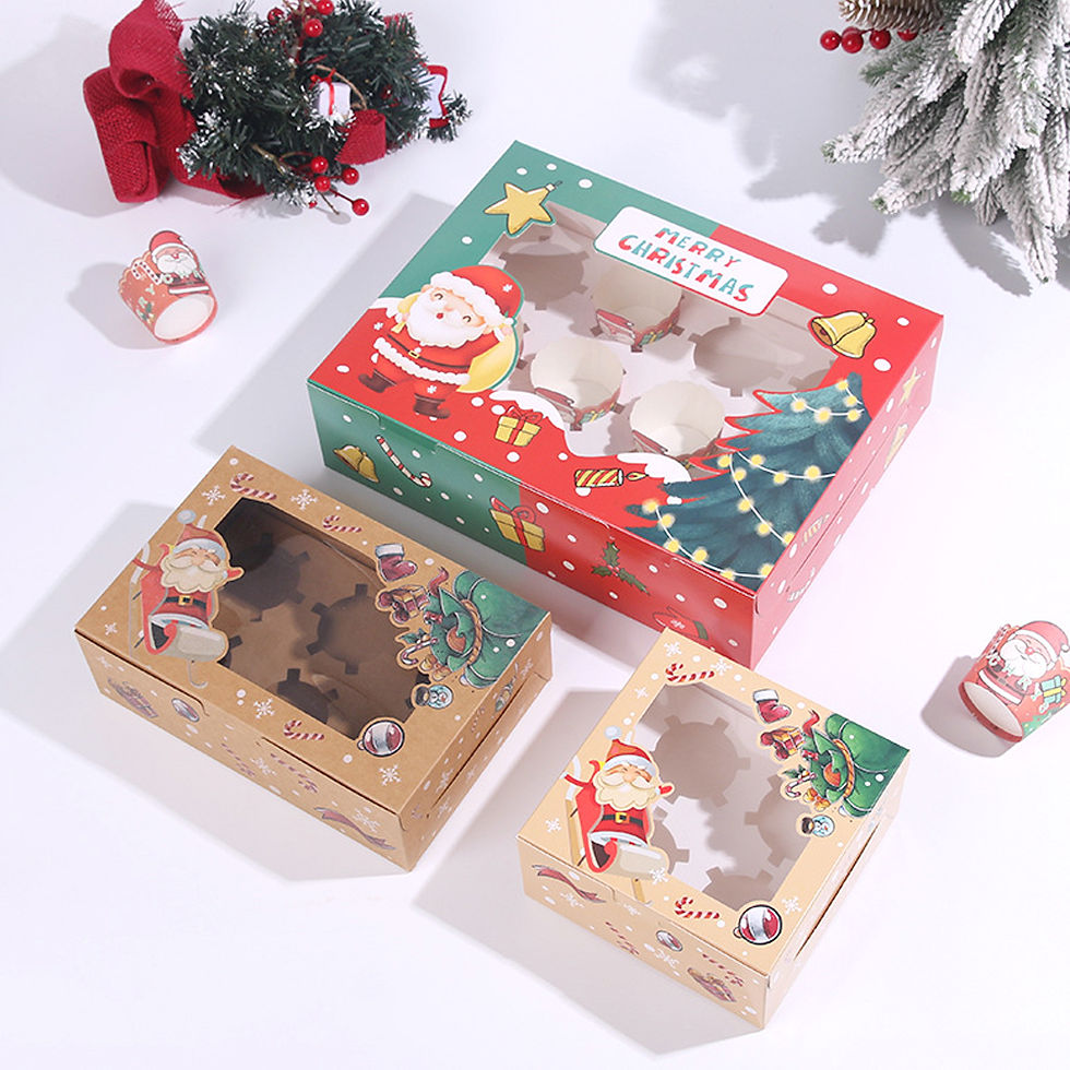 4 6 12 holes clear windows cupcake packaging box