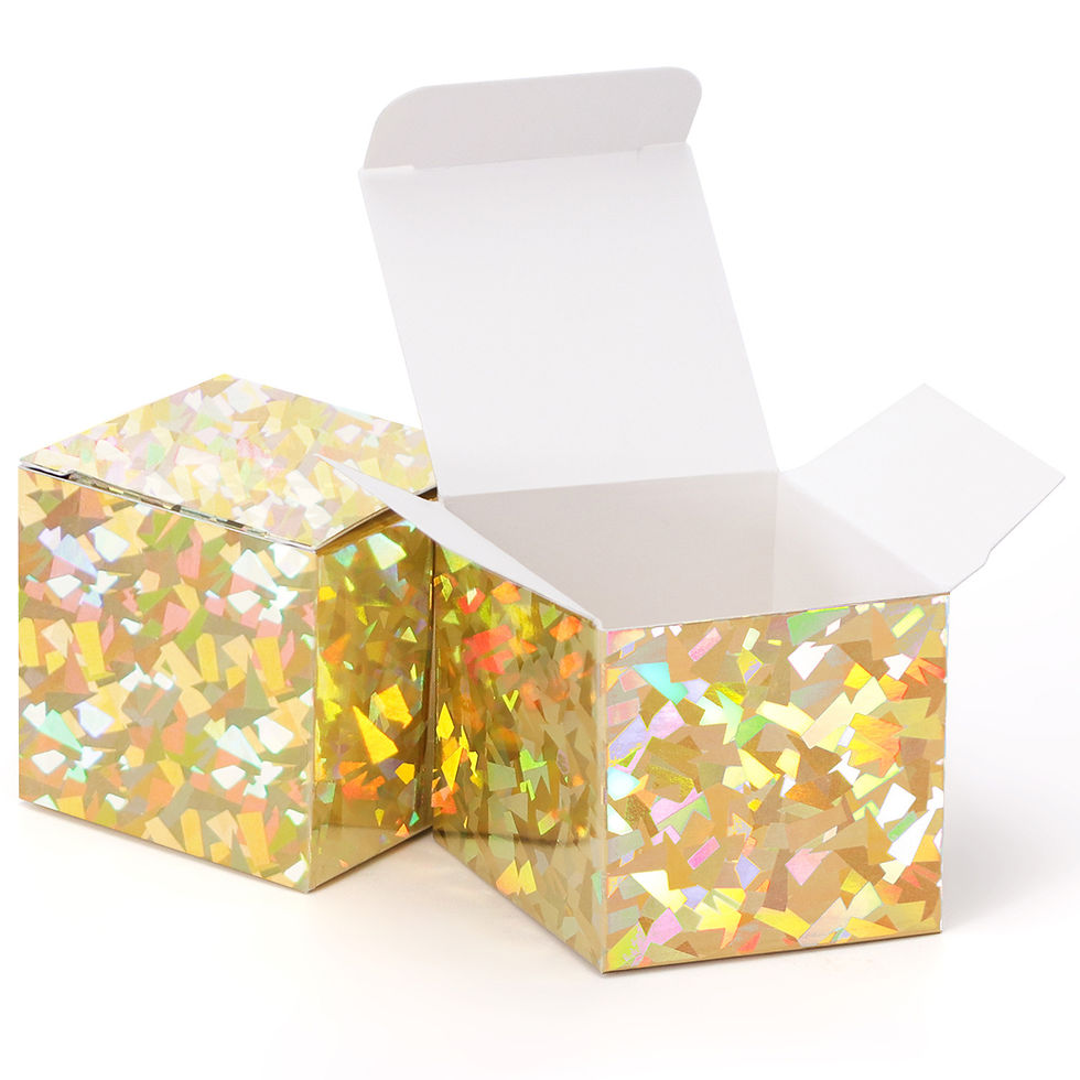 Thumbnail: Square Laser Paper Box Candy Sweet Packaging Boxes for Festive Party Decor