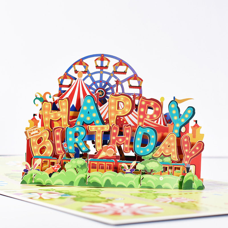 3d pop up birthday invitation cards for xmas new year party decor