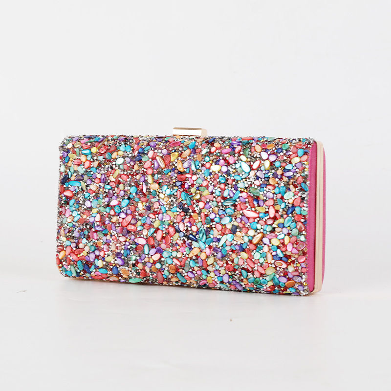 Thumbnail: Colorful Rhinestone Shell Evening Bag Women Shoulder Handbag for Party Decor