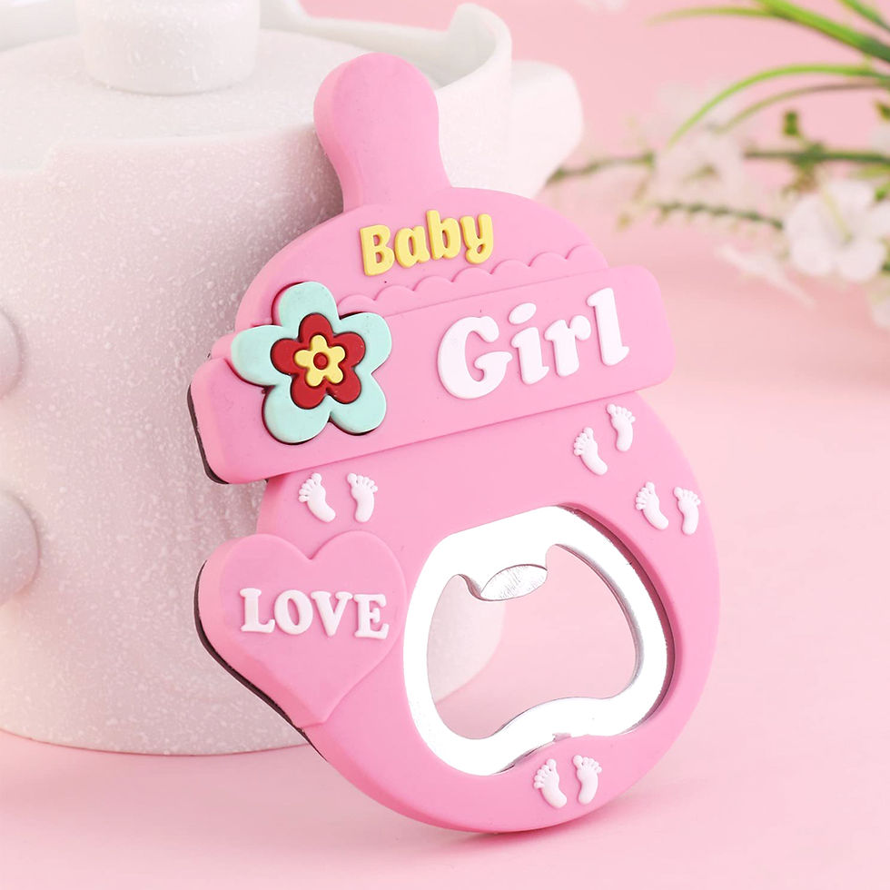 Thumbnail: Baby Girl Pink Bottle Openers Gifts for Happy Birthday Guests Souvenir