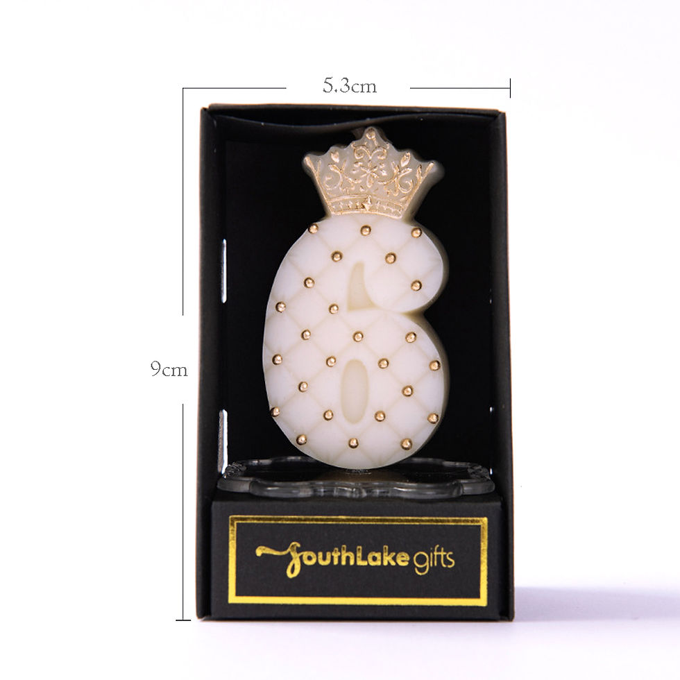 Thumbnail: number 6 crown candle in the paper box