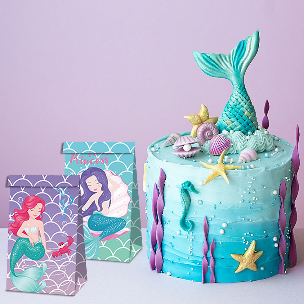 Thumbnail: Mermaid Paper Gift Bag for Party Decor