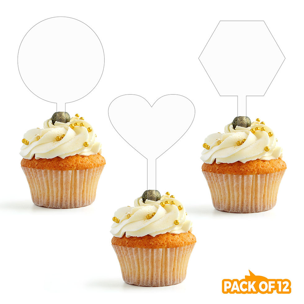 hexagon round heart shaped cake topper