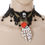 Thumbnail: Skull Rose Necklace for Cosplay Halloween Party Decor Jewelry