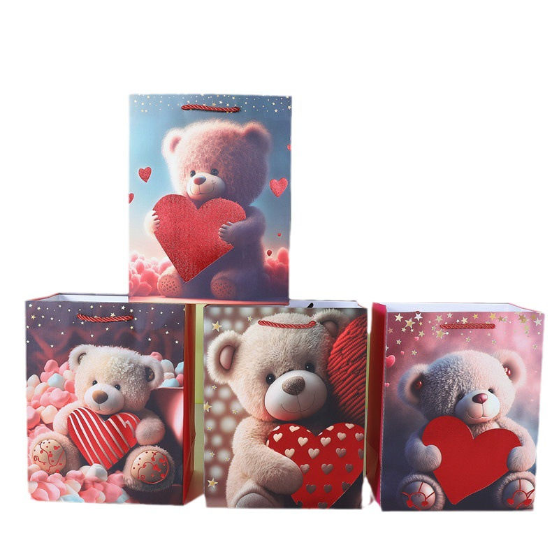Cute Bear Paper Gift Shopping Handle Bag