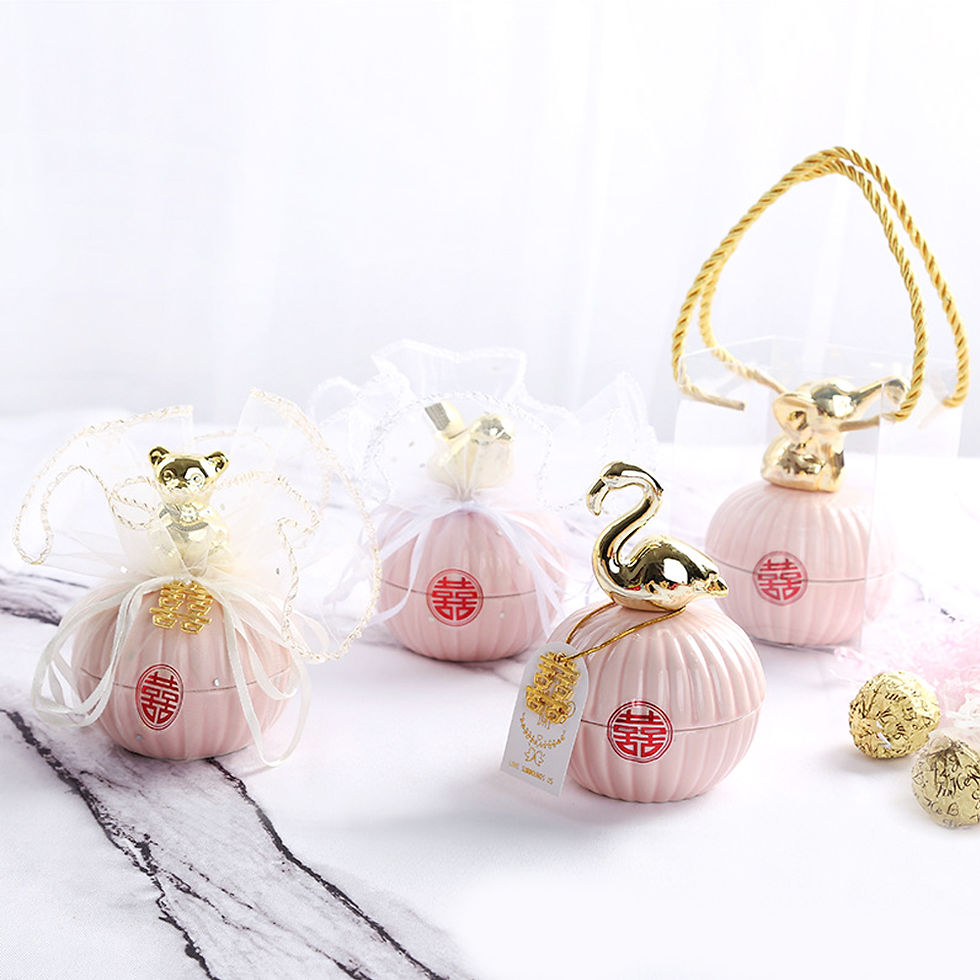 Thumbnail: Cartoon Animal Ceramic Candy Jewelry Stroage Box Gift Boxes for Wedding Party