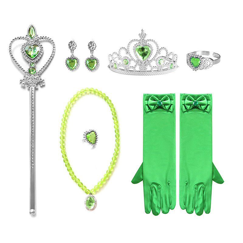 Thumbnail: Children Magic Wand Crown Jewelry Gloves Set for Princess Cosplay Party Decor