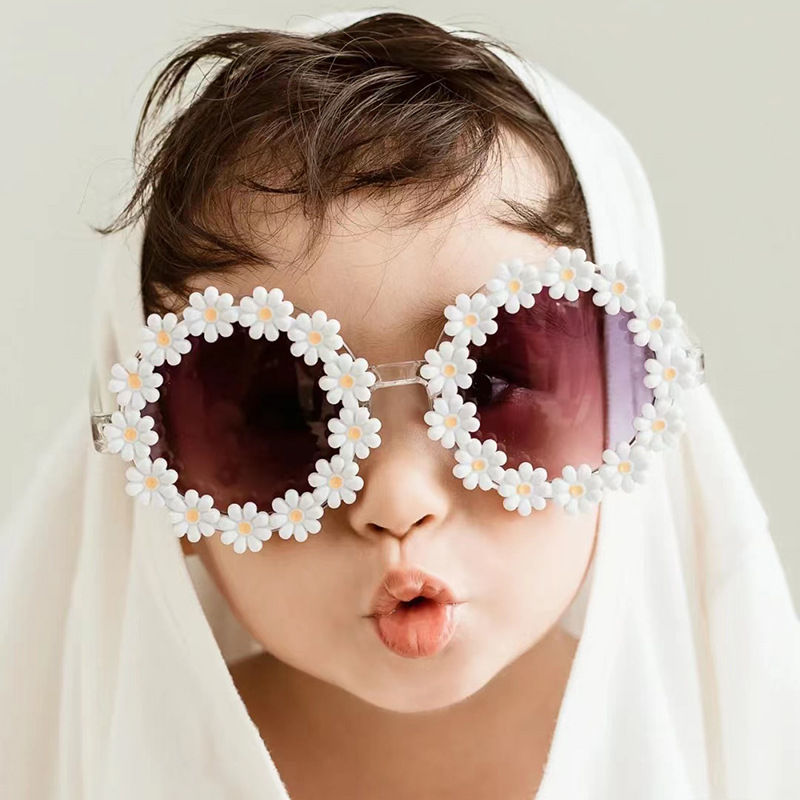 round flower sunglasses for kids