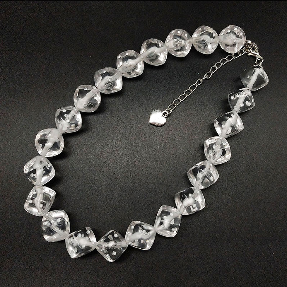 Thumbnail: Adult Dice Shaped Necklace Earring for Carnival Party Decor Supplies