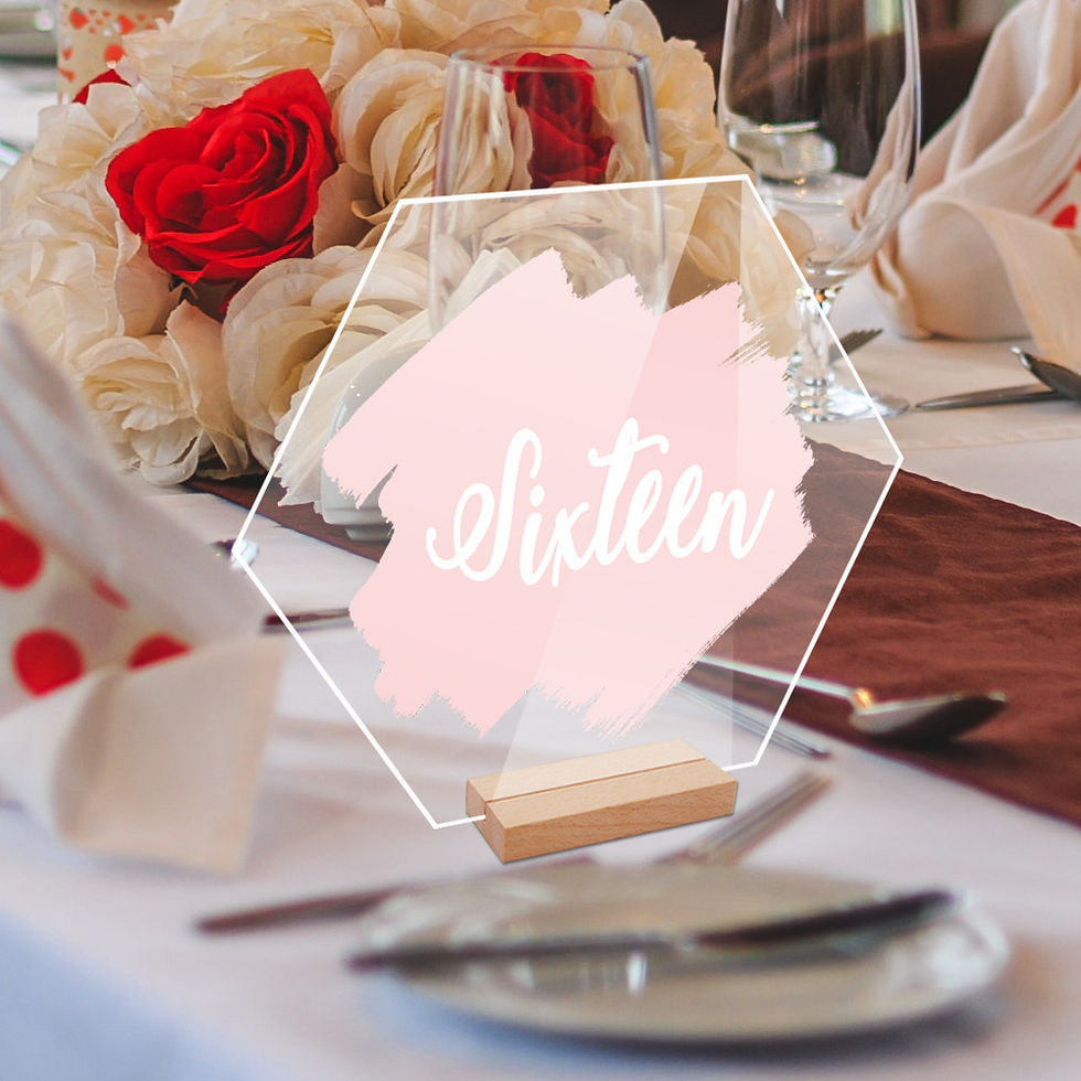 Clear Acrylic Place Cards