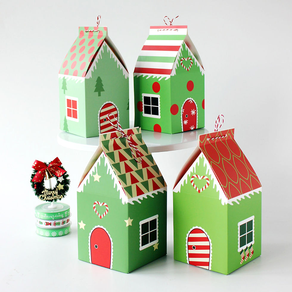 Christmas House Shaped Dessert Cookie Box