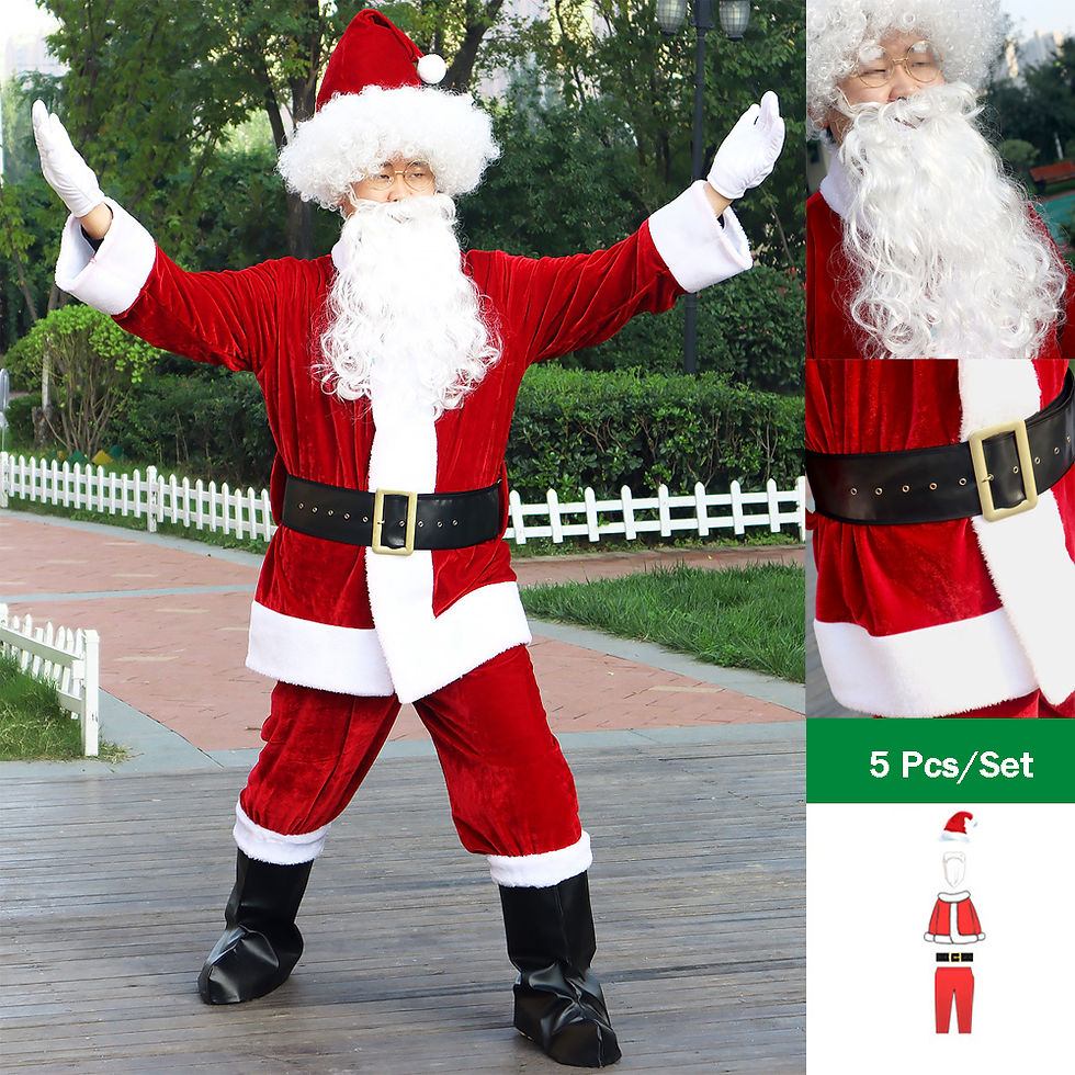 5 Pcs/Set Santa Clothes set for Merry Christmas Xmas New  Year Party Decor