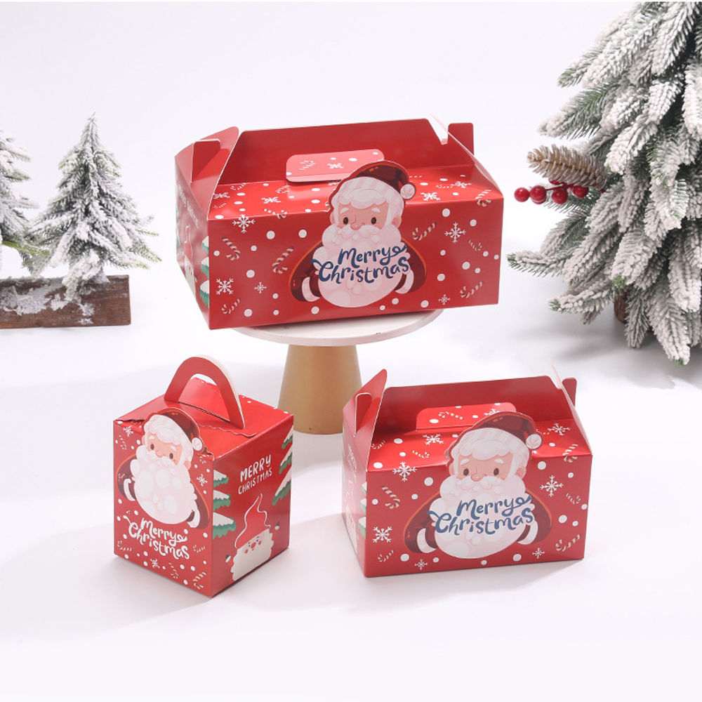 merry christmas cupcake paper handle box