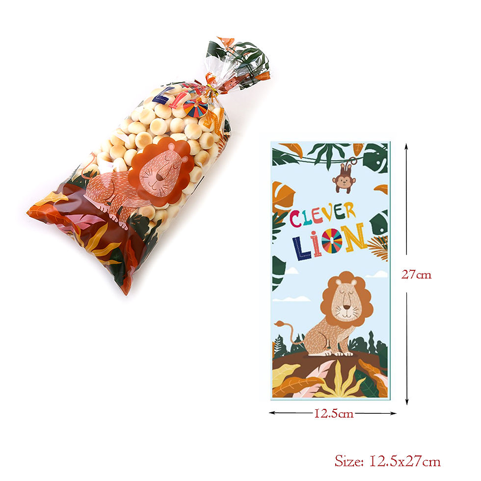 Thumbnail: 50 pcs/pack Butterfly Animals Mermaid Plastic Cookie Treat Packaging Bag Bags