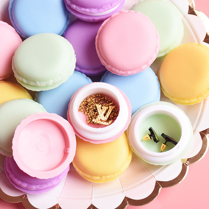 Thumbnail: Macaron Plastic Jewelry Box Earrings Storage Boxes Case for Summer Party Decor