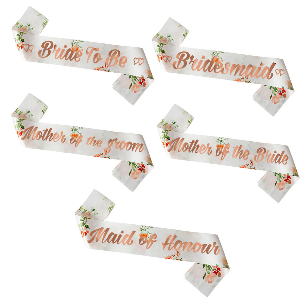 Wedding Party Bridal Bridesmaid Decor Gift sash