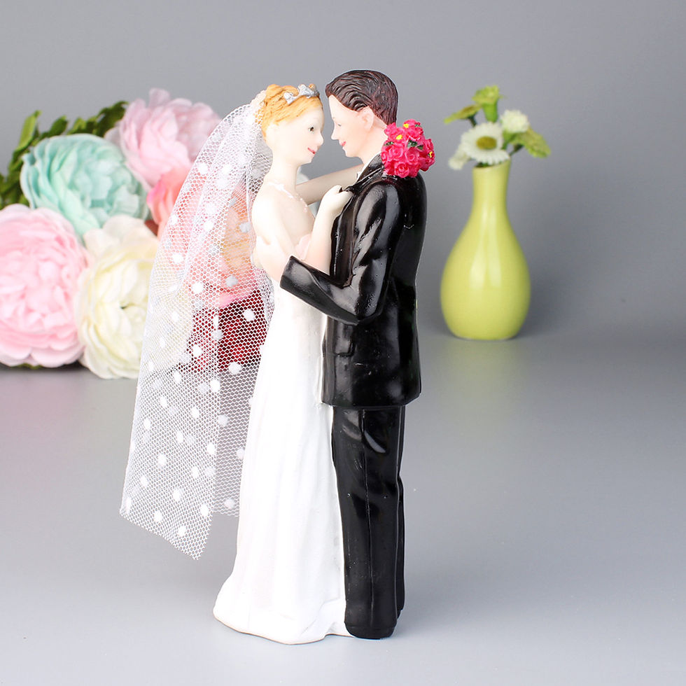 Bridal Groom Resin Cake Decor Toppers