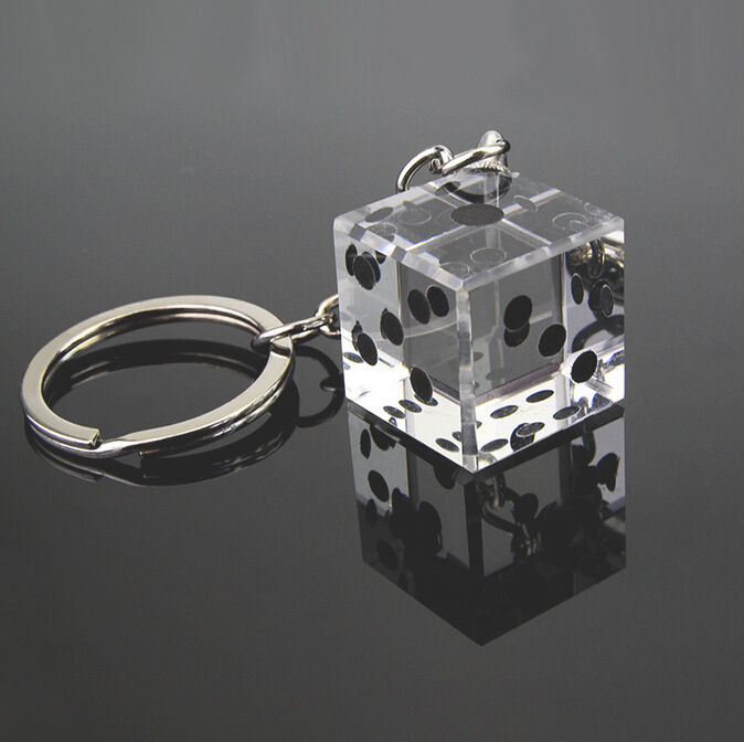 Crystal Dice Key Chains Keychain Souvenir