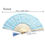 Thumbnail: Lace Bamboo Folding Hand Fan for Wedding Holiday Party Gift Souvenir