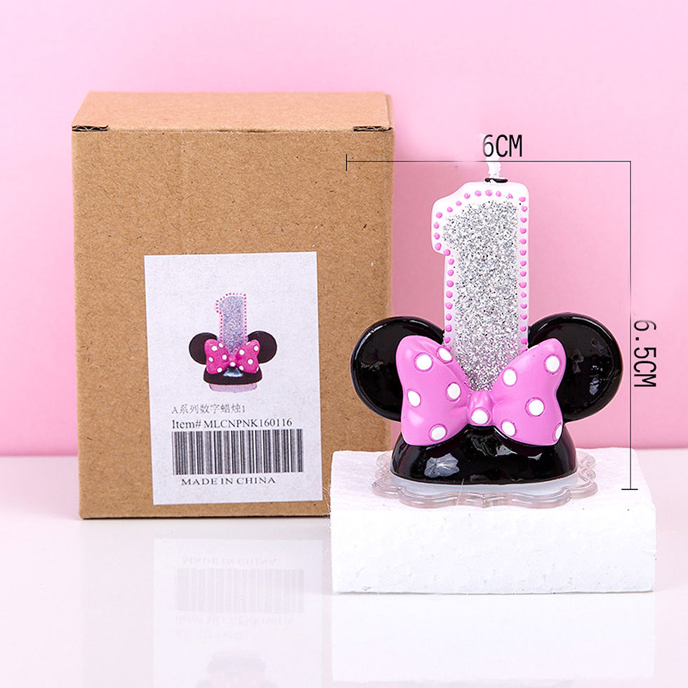 Thumbnail: number 1 mickey cartoon candle for kids birthday party