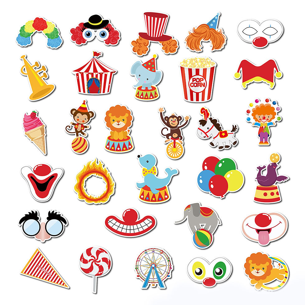 Circus Clown Carnival Party Decor Sticker