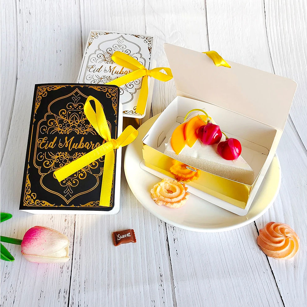 Thumbnail: Bronzing Book Shaped Ribbon Candy Box Gift Sweet Chocolate Boxes for Eid Mubarak