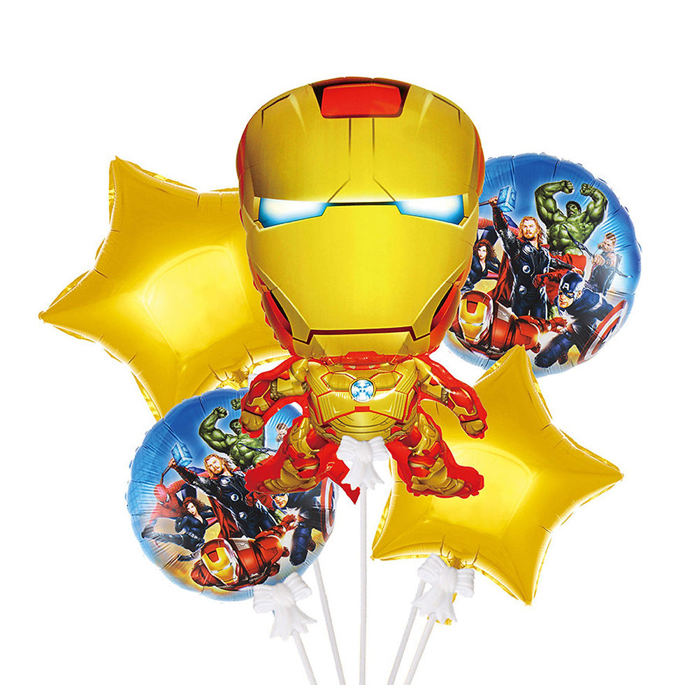 Thumbnail: 5 pcs/set Princess Mickey Spider-Man Cartoon Balloon Set for Kids Party Decor